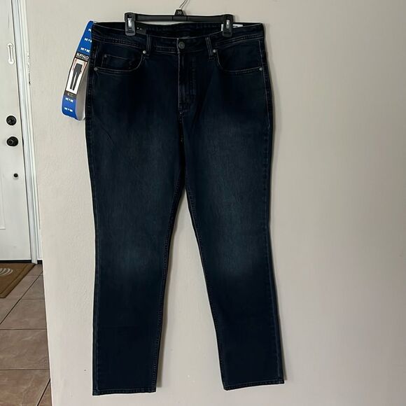 Buffalo David Button Slim Straight Stretch Denim - Picture 3 of 8